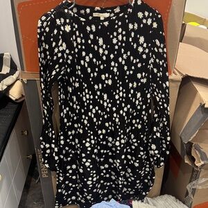 Maje Black and White Floral Dress